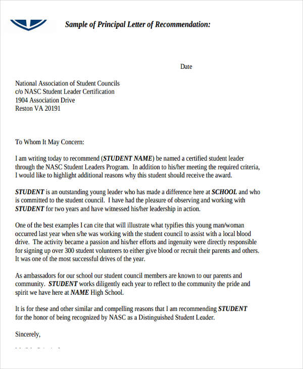 14+ High School Recommendation Letter Template - 14+ Free Word, PDF ...