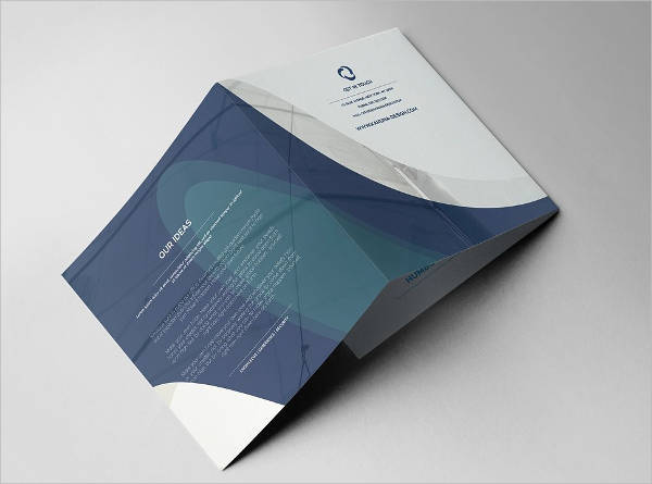 small modern business square brochure
