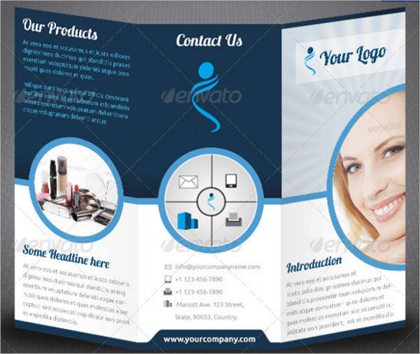 business product tri fold brochure