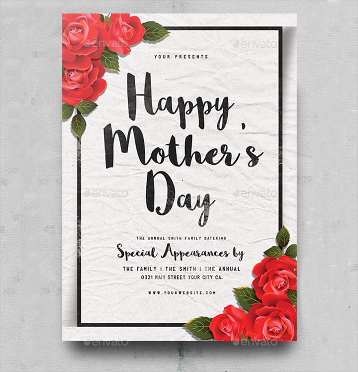 floral mothers day flyer