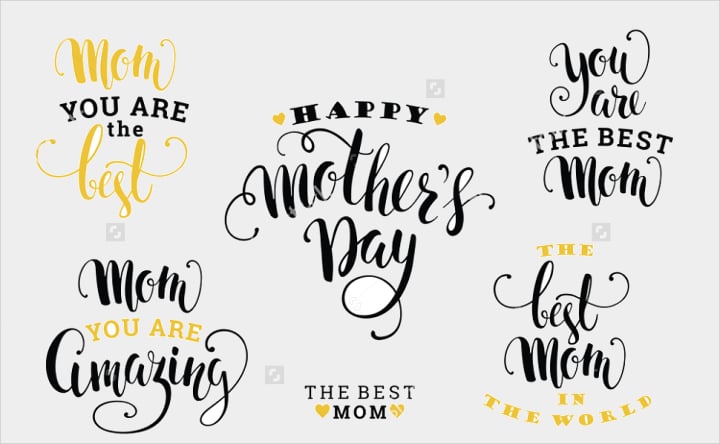 mothers day lettering design vector