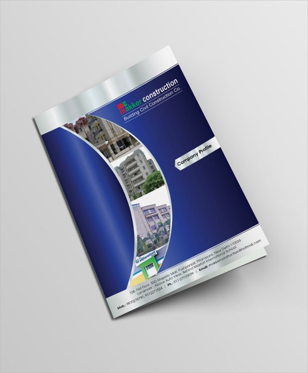 modern construction company brochure