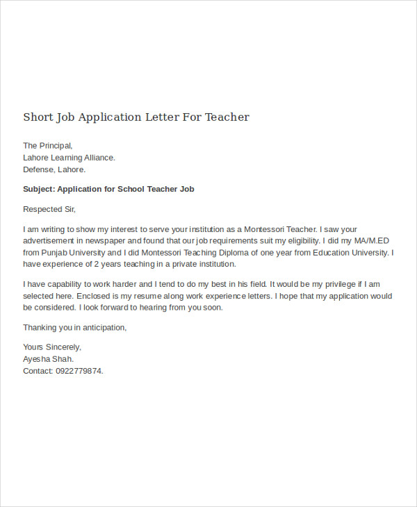 Cover Letter For Teaching from images.template.net