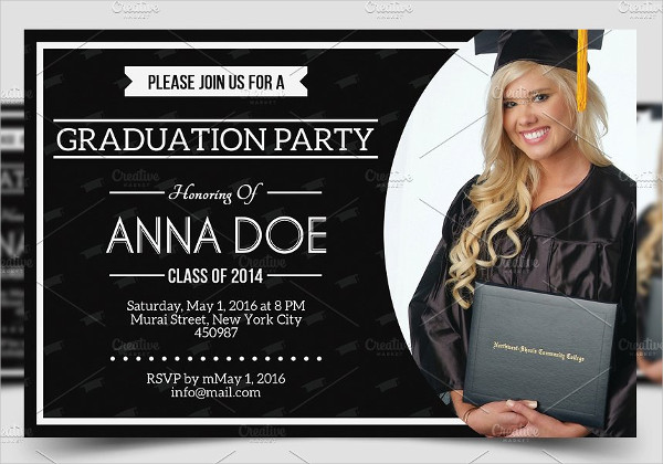 graduation party photo invitation