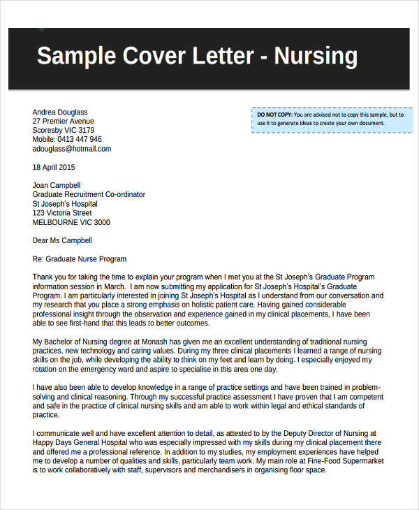 application letter school nurse