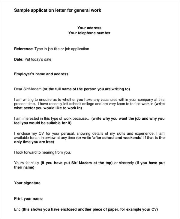 20+ Job Application Letter Templates for Employment - PDF, DOC