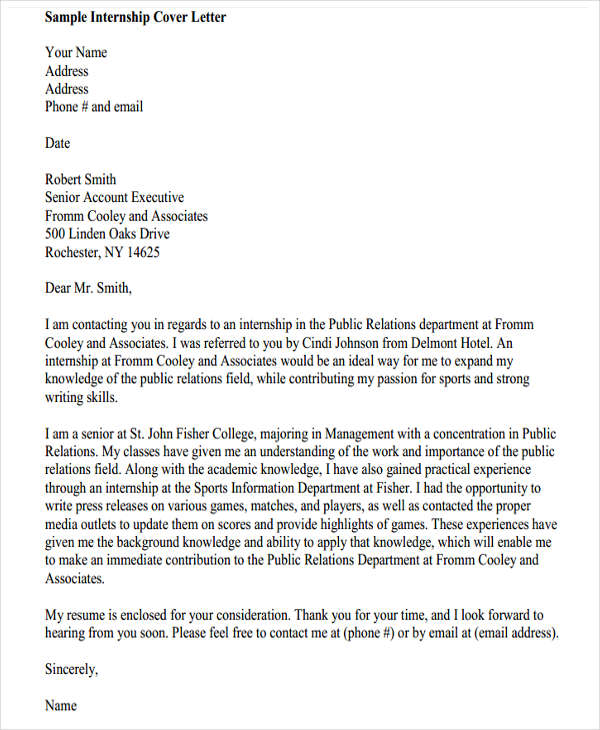general cover letter template