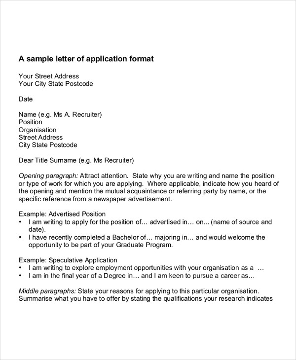 application letter to be a doctor