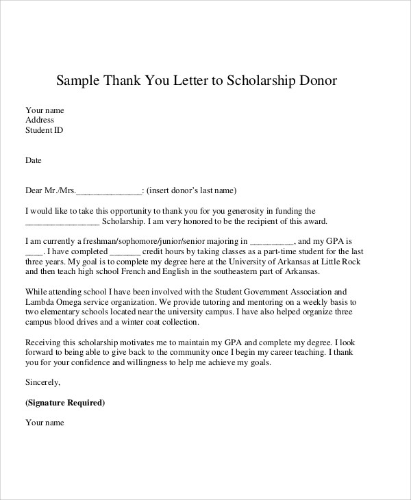 10 Sample Donation Thank You Letters DOC PDF