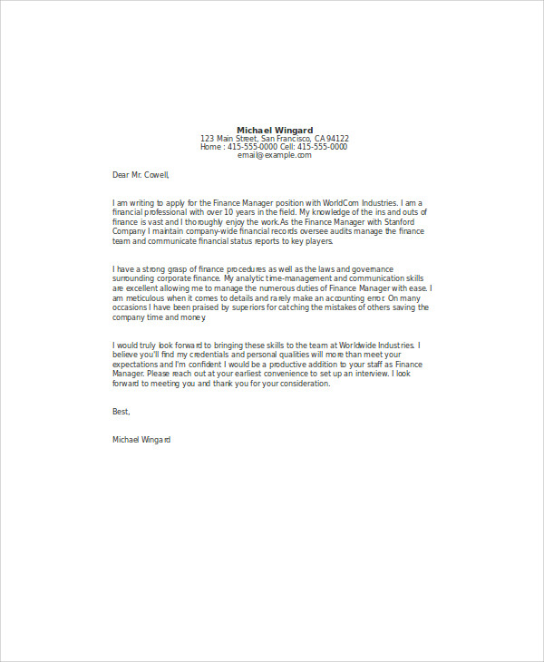 Cover letter for cv image