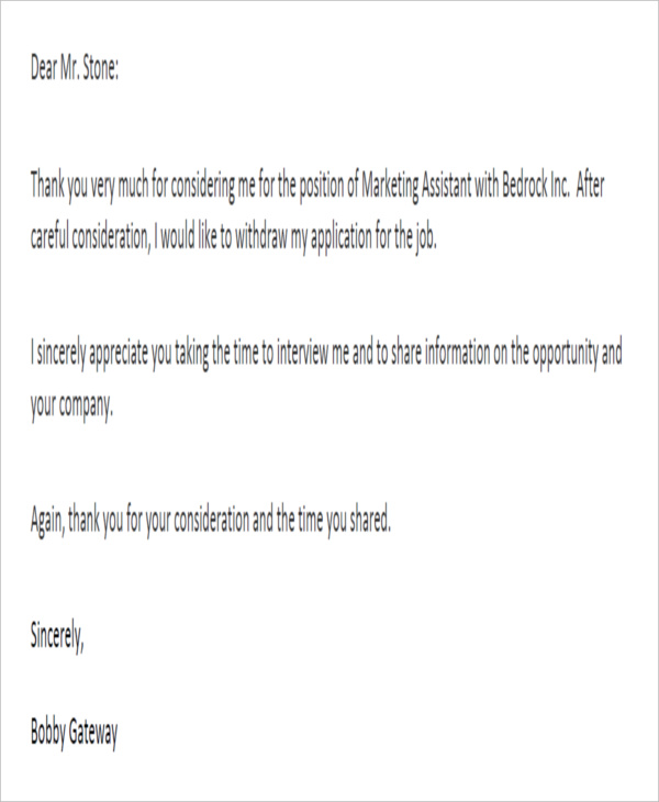 9+ Job Application Rejection Letters Templates for the Applicants - 9 ...