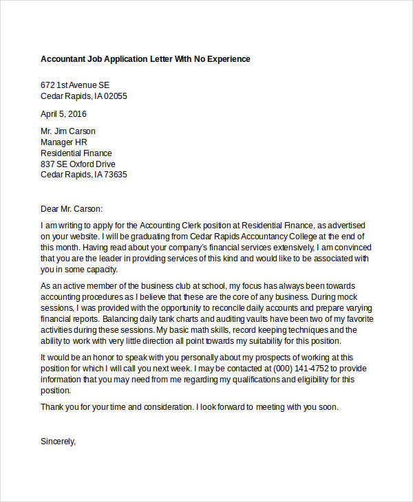 40+ Job Application Letters Format