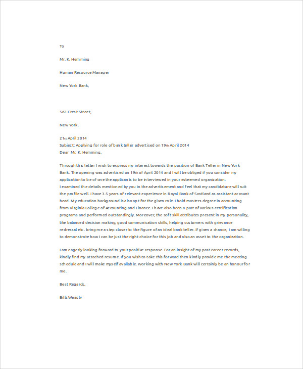 41+ Job Application Letter Examples - PDF, DOC