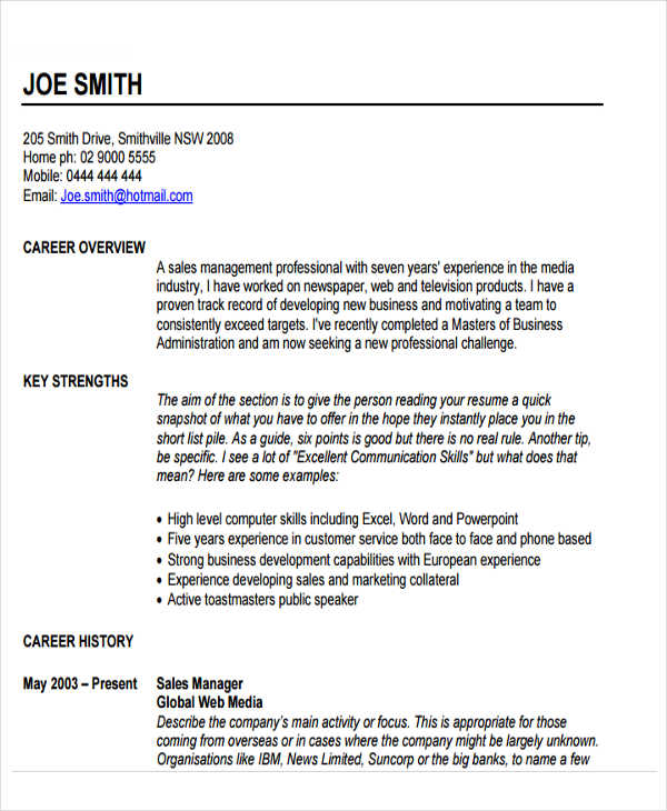 hospitality sales manager resume