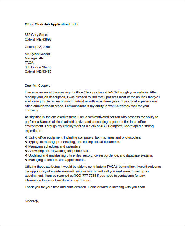 40+ Job Application Letters Format