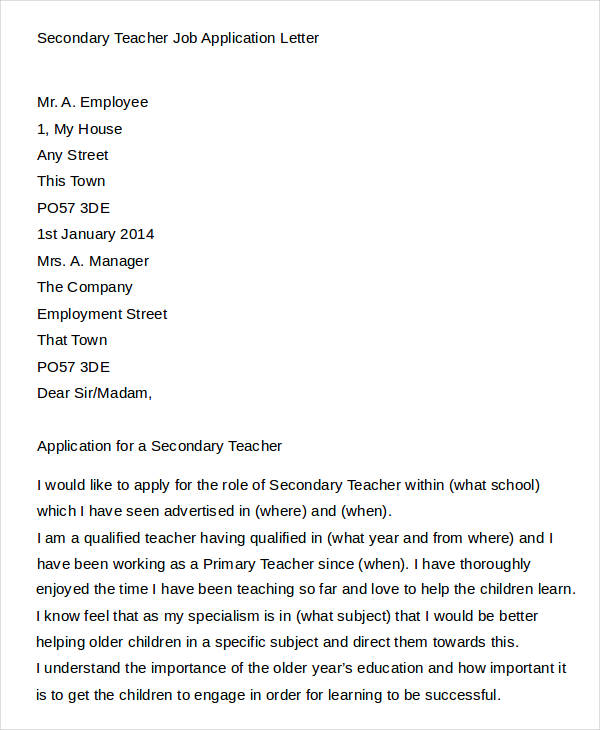 40+ Job Application Letter Templates - PDF, Word