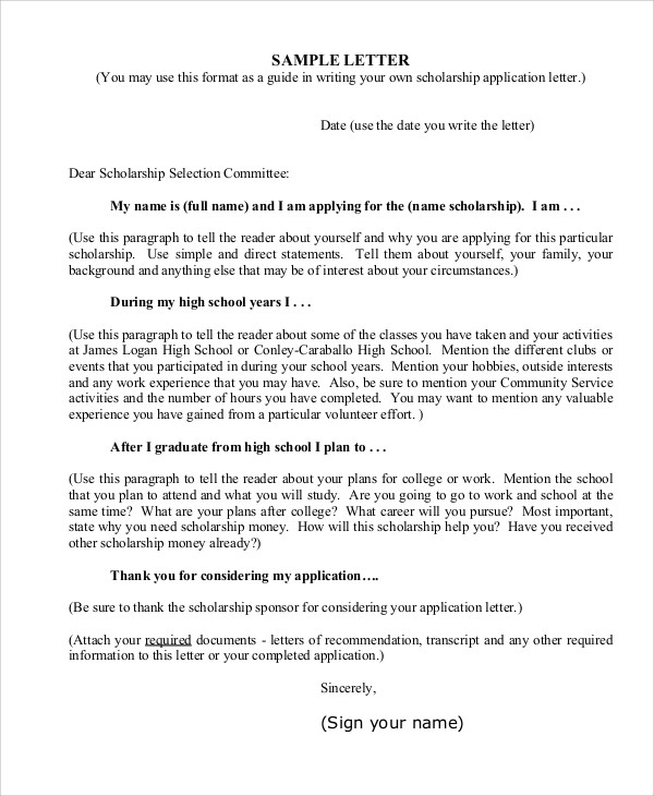 11+ Sample College Application Letters - PDF, DOC | Free ...