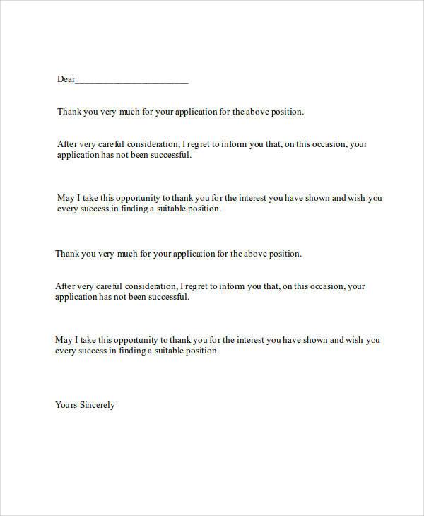 Employment Application Letters 8+ Free Word, PDF Format
