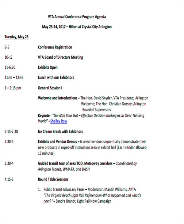 conference program agenda