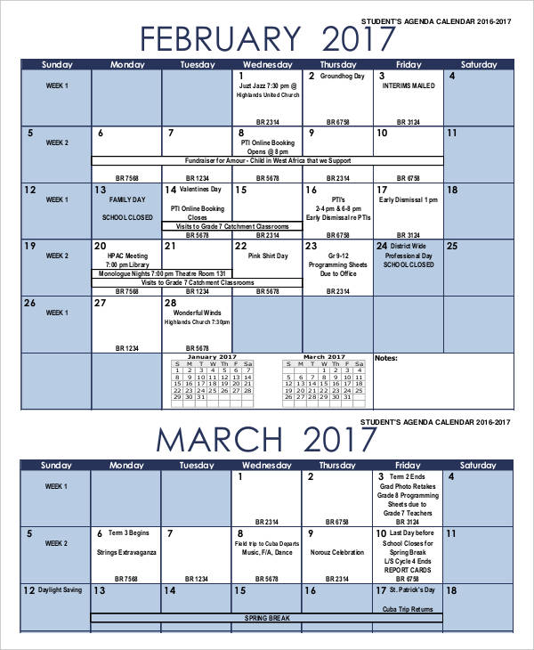5 Agenda Calendar Templates Free Samples Examples Format Download 5 Agenda Calendar Templates Free Samples Examples Format Download