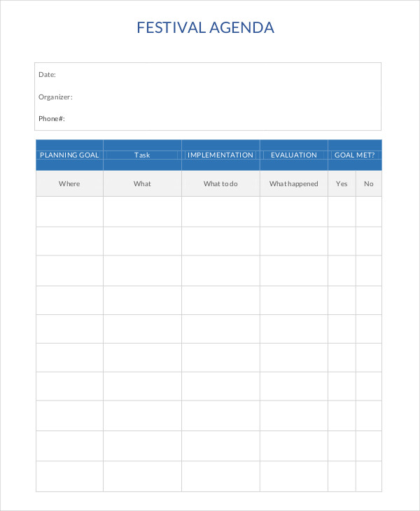 Agenda Template - 35+ Free Word,PDF Document Download