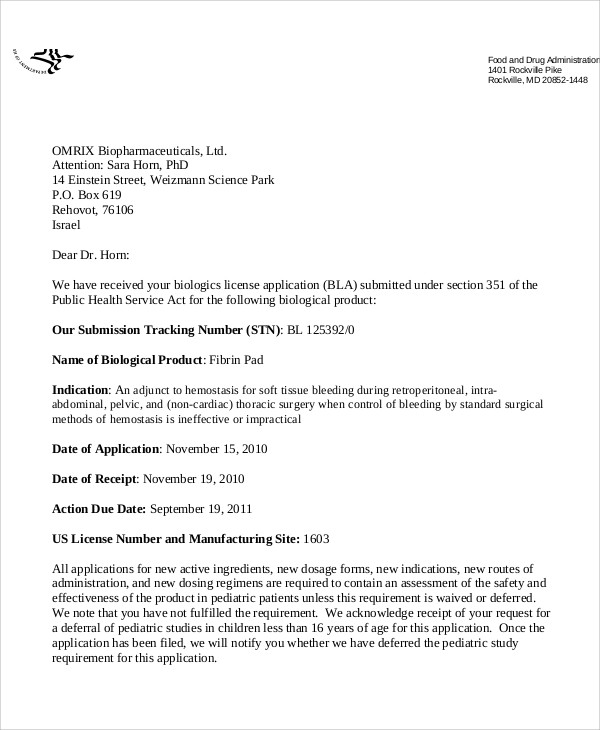 Sample Application Acknowledgement Letters - 8+ Free Sample, Example Format Download | Free ...