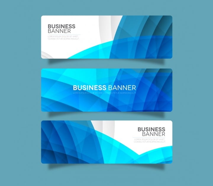 blue business banner template