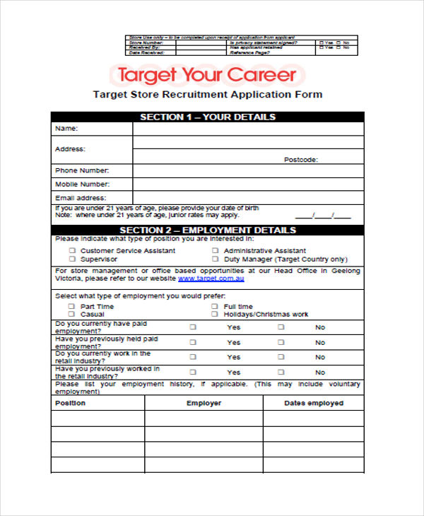 49+ Job Application Form Templates