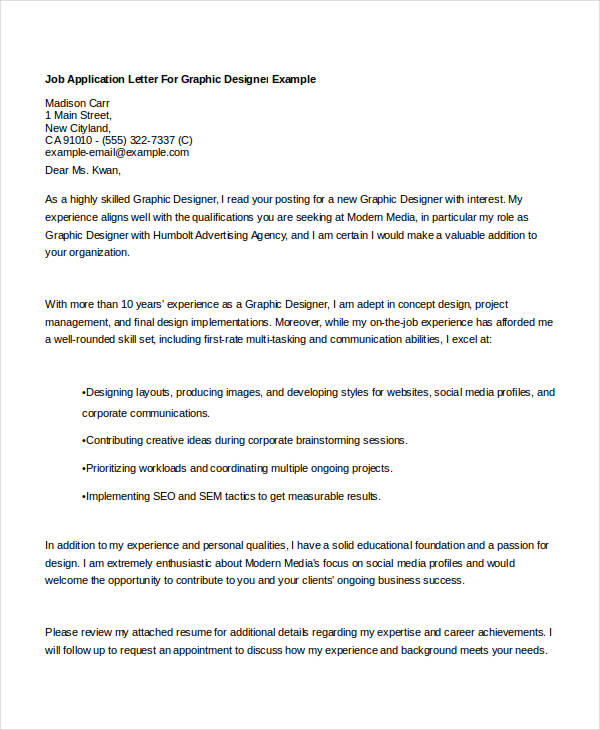 Cover Letter For Creative Job from images.template.net