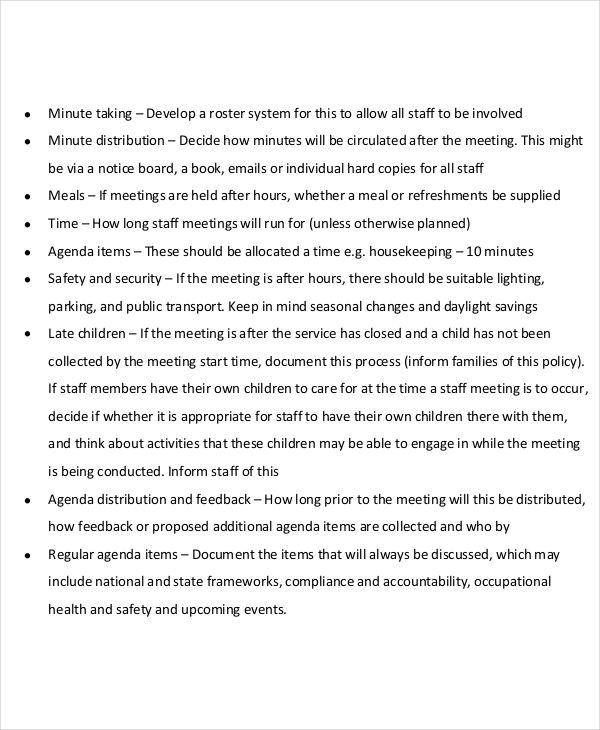 8+ Sample Professional Agenda Free Sample, Example, Format Download