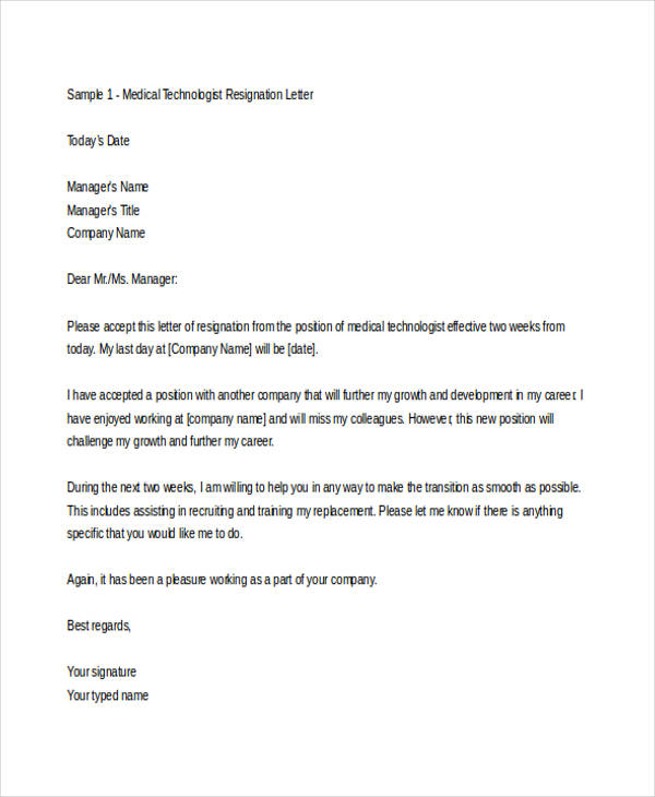 Resignation Letter About Health Ideas 2022