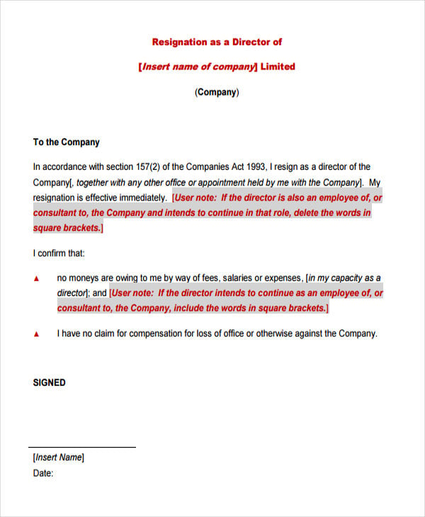 Resign Letter For Company Grude Interpretomics Co