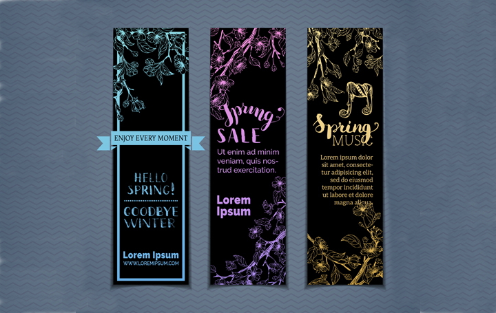 spring vector banners