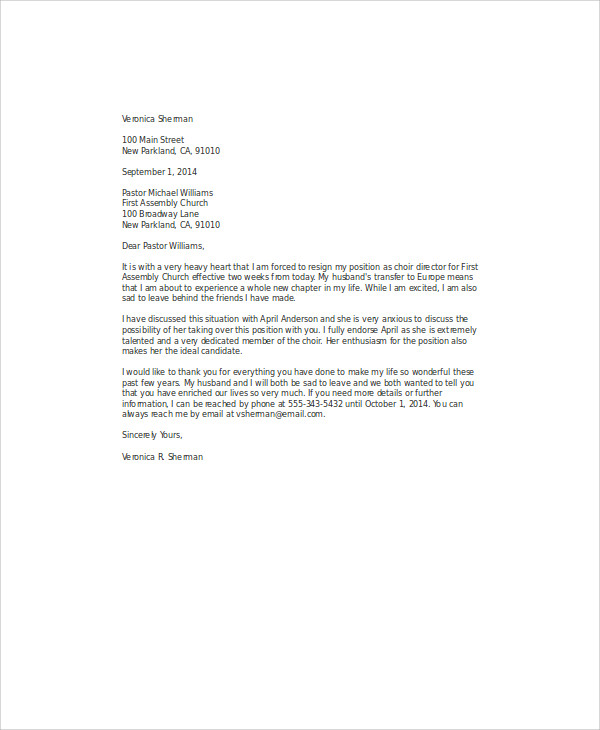 10+ Volunteer Resignation Letters - Free Sample, Example Format Download