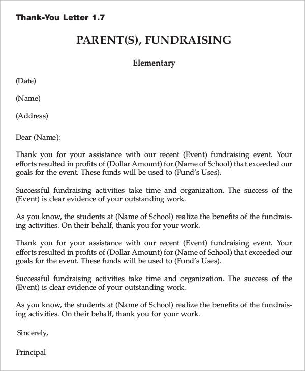 Sample ThankYou Letters 60+ Free Word, PDF Documents Downloads