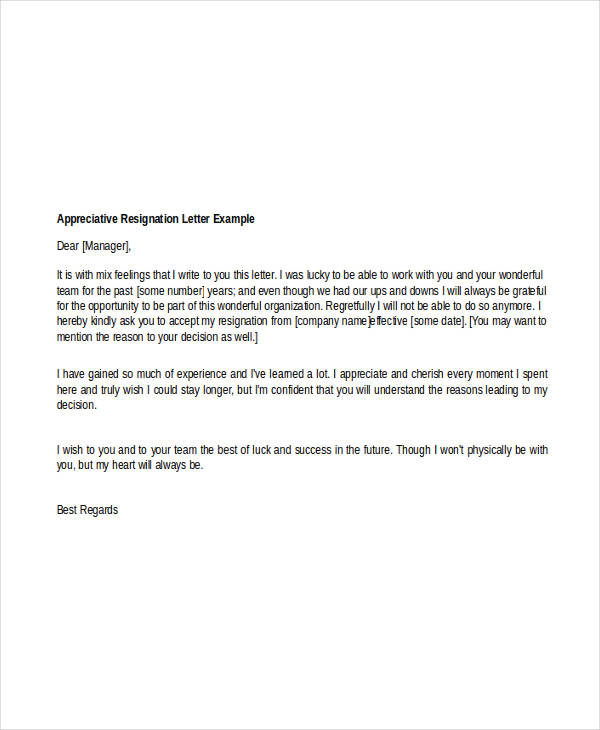 appreciative resignation letter example1