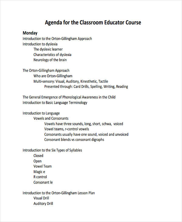 16 Classroom Agenda Examples Free Sample Example Format Download 16-classroom-agenda-examples-free-sample-example-format-download