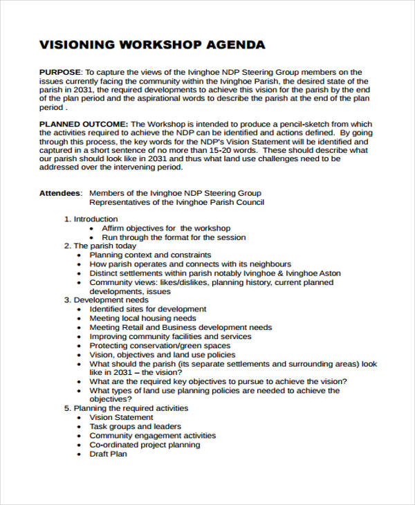 Agenda Samples 17+ Free Sample, Example Format Download