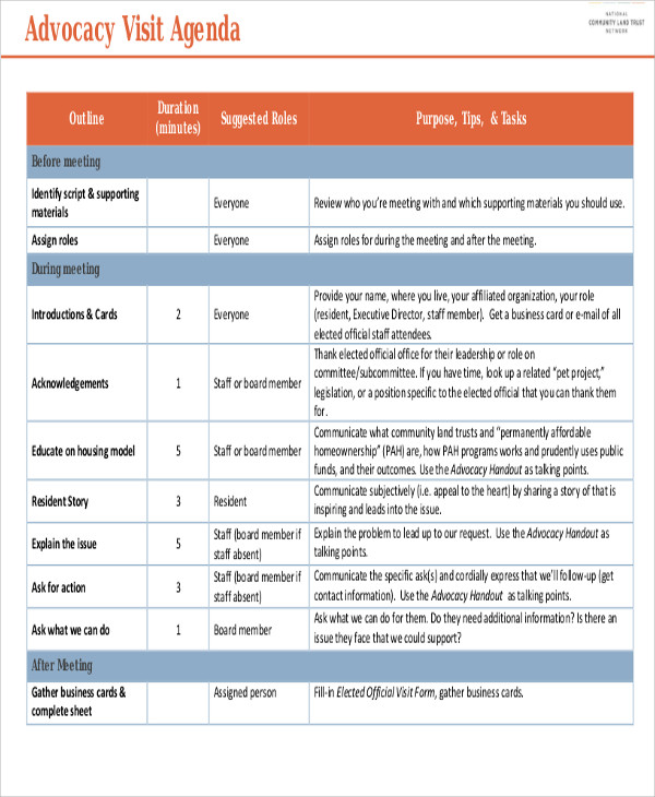 Vendor Meeting Agenda Template