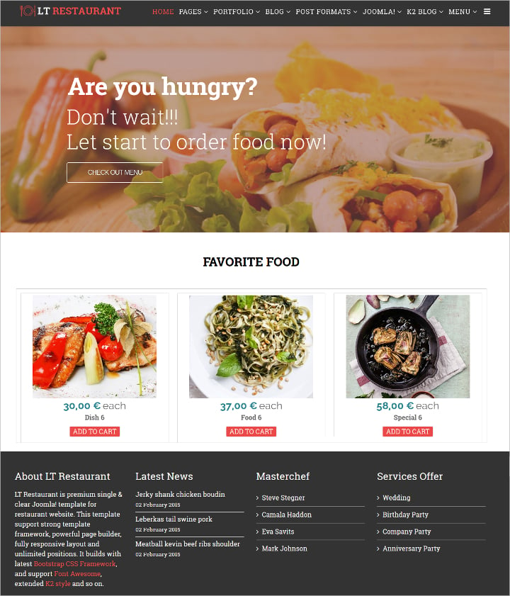16 Online Food Ordering Delivery Website Templates Free Premium Templates