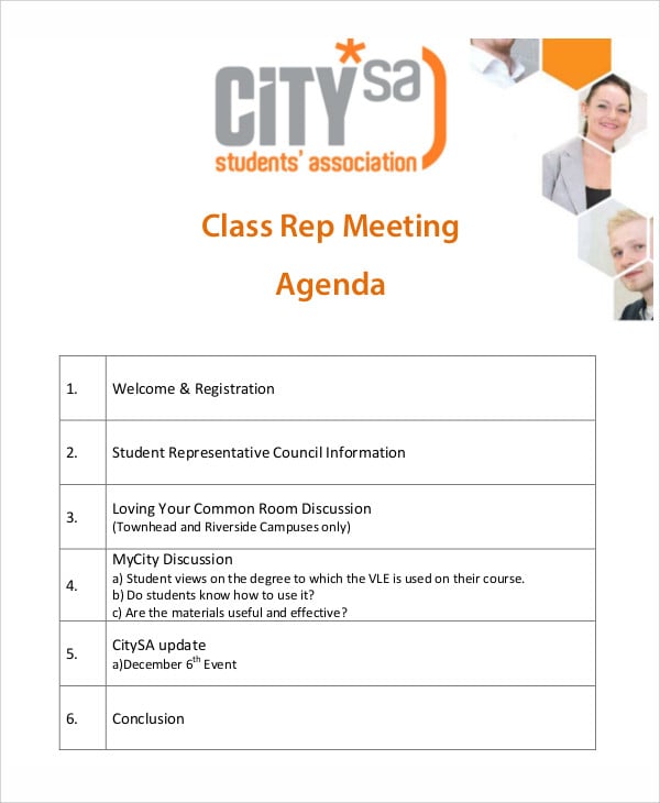 classroom meeting agenda example1