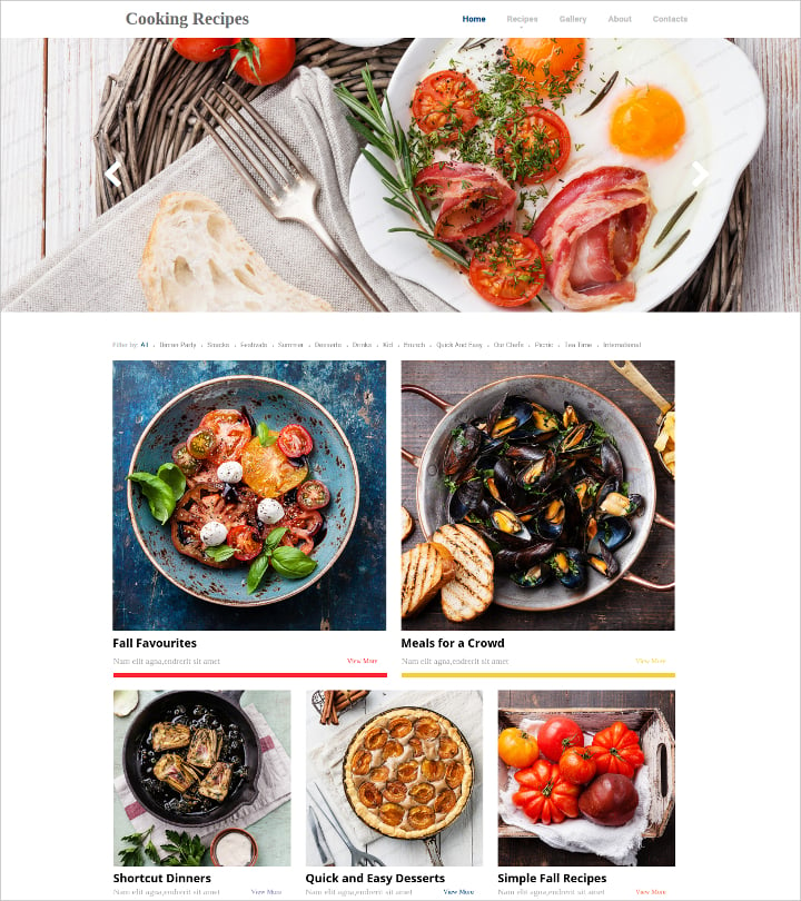 15+ Food Recipes Website Themes & Templates