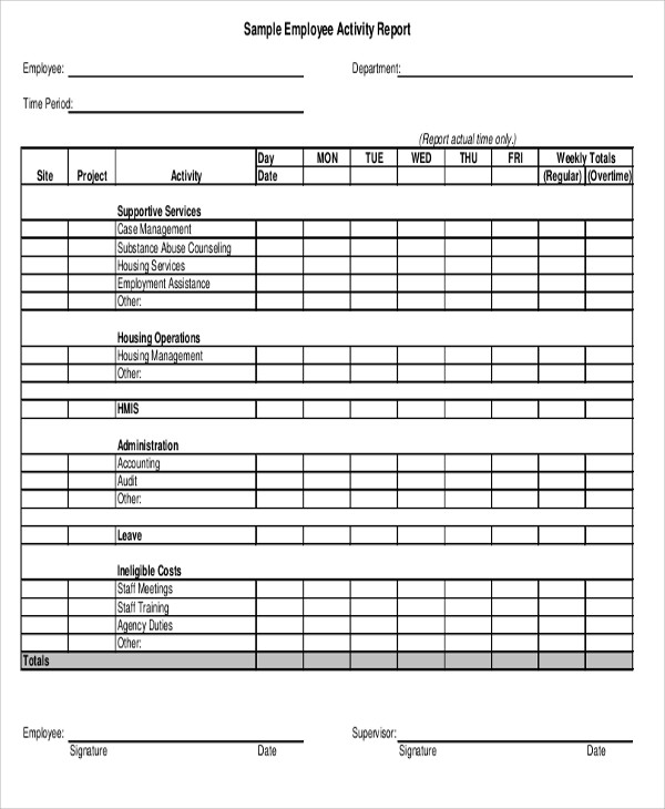 11+ Employee Report Templates PDF, Word, Doc, Pages