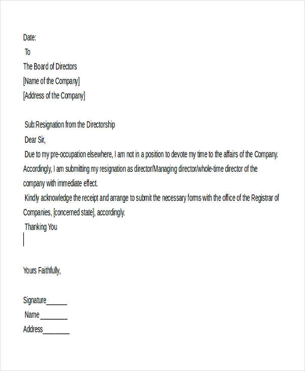 34+ Free Resignation Letter Templates - PDF, DOC