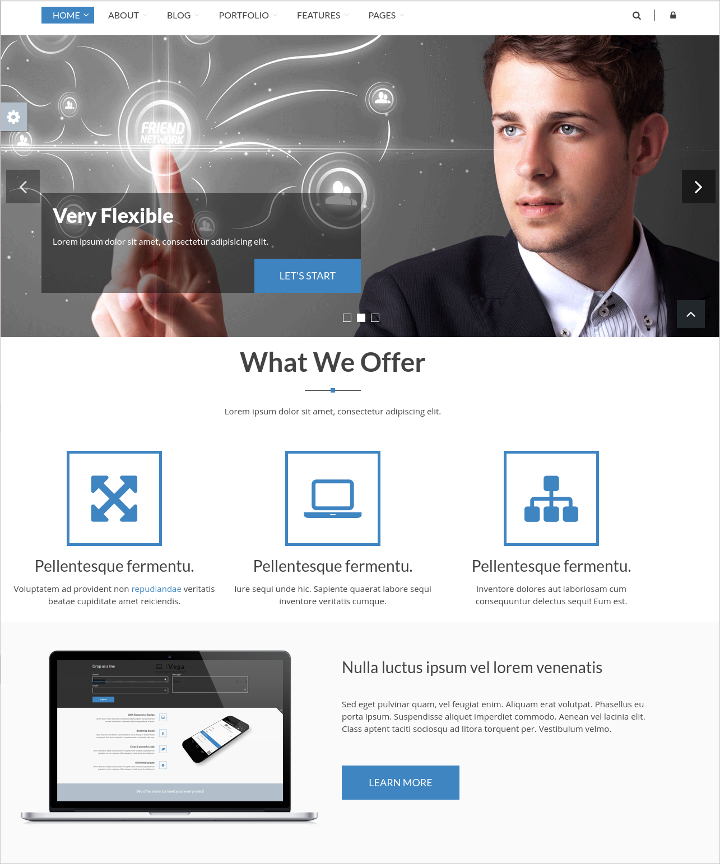 html company website template