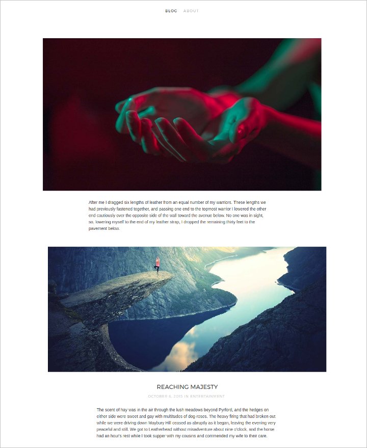 free photography blog theme1