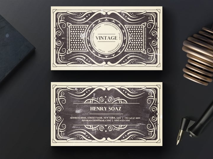 vintage business card template