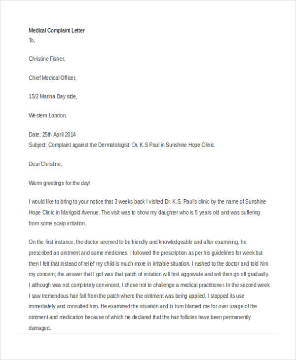 33+ Complaint Letter Formats DOC, PDF