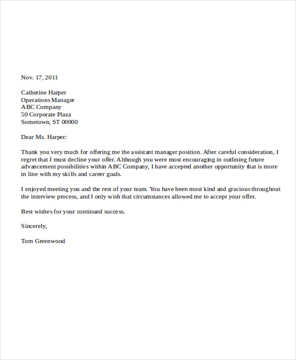 42+ Sample Offer Letter Templates