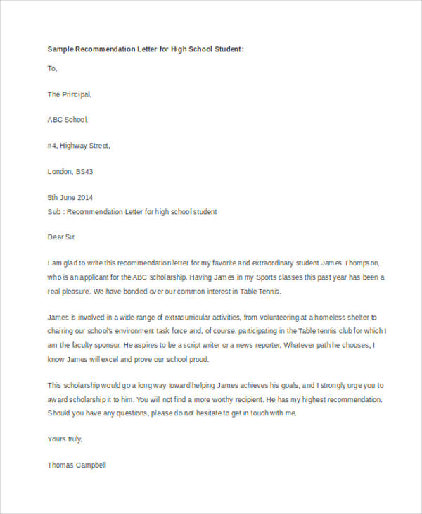 54+ Recommendation Letter Example Templates